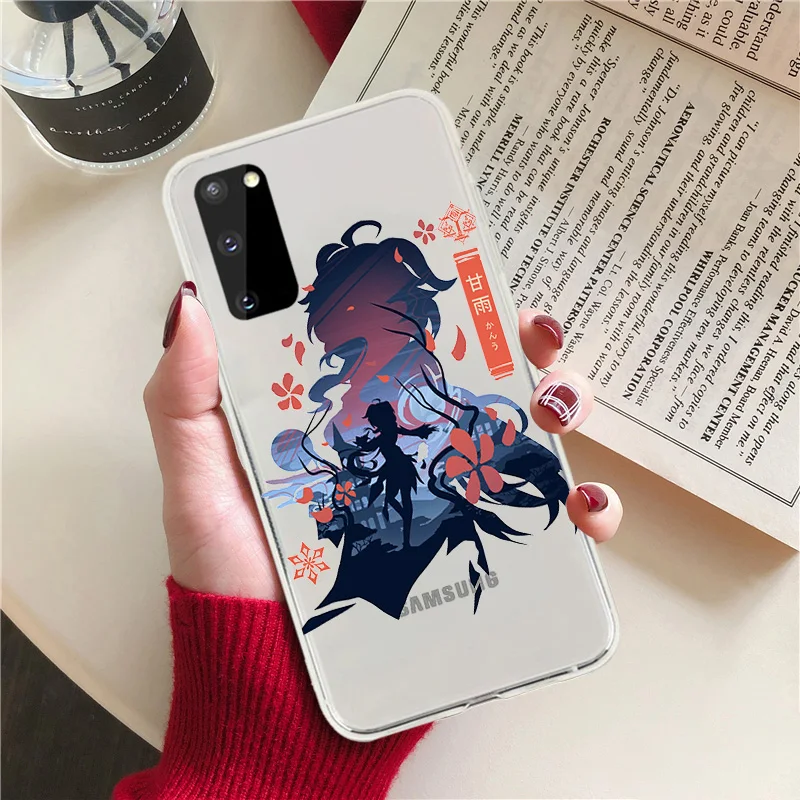 Anime Game Genshin Tác Động Ốp Lưng Điện Thoại Samsung Galaxy A21S A32 A41 A72 A71 S10 S20 S21 Plus Cực Dễ Thương hoạt Hình Bao samsung silicone case Cases For Samsung