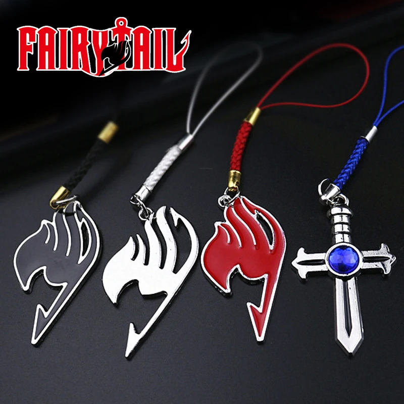 

New Anime Fairy Tail Charm Pendant Accessories Diy For Women Men Mobile Phone Strap Decor Guild Logo Key Chains Gifts Jewelrys