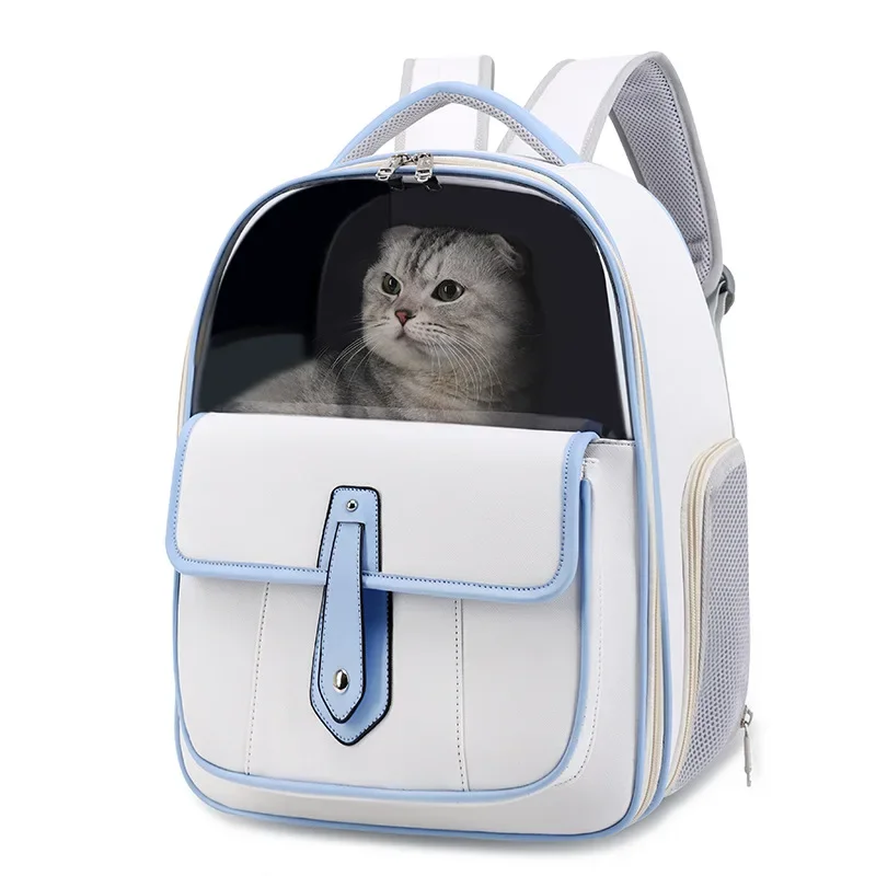 New Portable PU Pet Bag Fashion All-in-one Cat Small Dog Bag Cats Backpack Cat Carrier