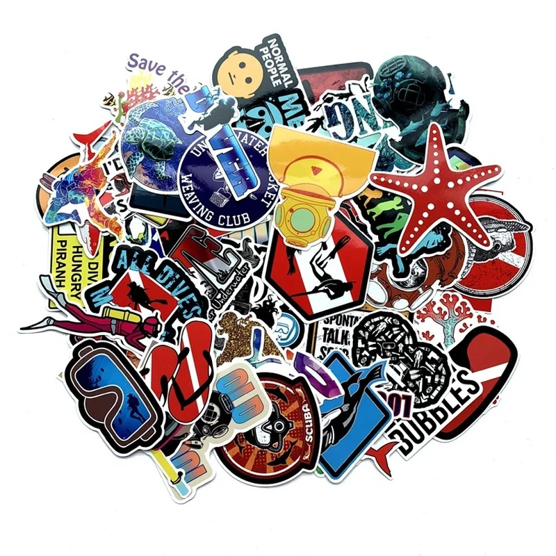 

5Sets=300PCS Extreme Diving Waterproof Stickers Motorcycle Trolley Case Stickers