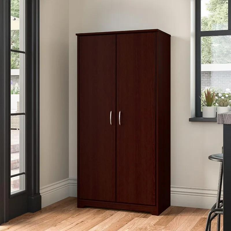 

Cabot Tall Storage Cabinet with Doors in Harvest Cherry