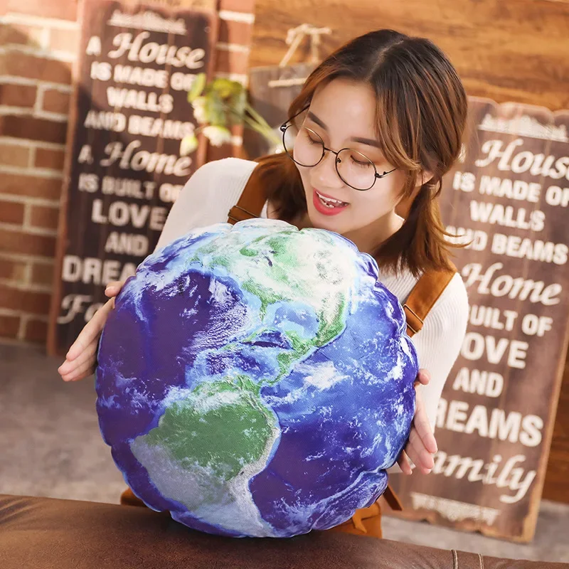 3D Earth and Moon Planet Style Cushion with Realistic Cushion Plush Toy Jupiter Rest Pillow 2