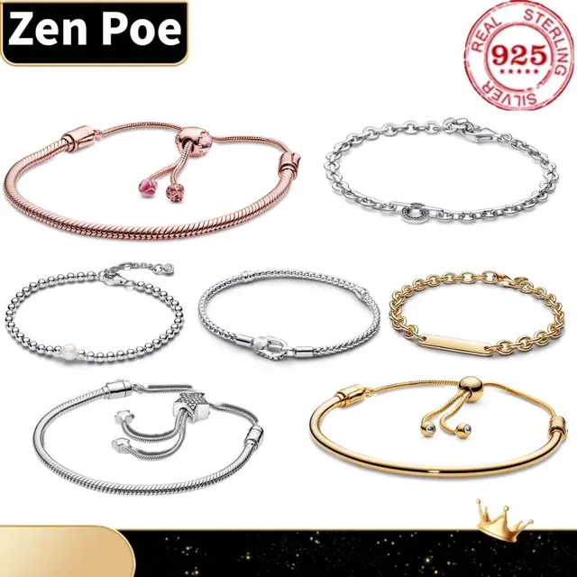 Chaîne Serpent Classique 925% Multi-Styles Réglable DIY pour Pendentif et Bracelet, Bijoux de Mode Féminins, Accessoires Cadeau Fête des Mères 1