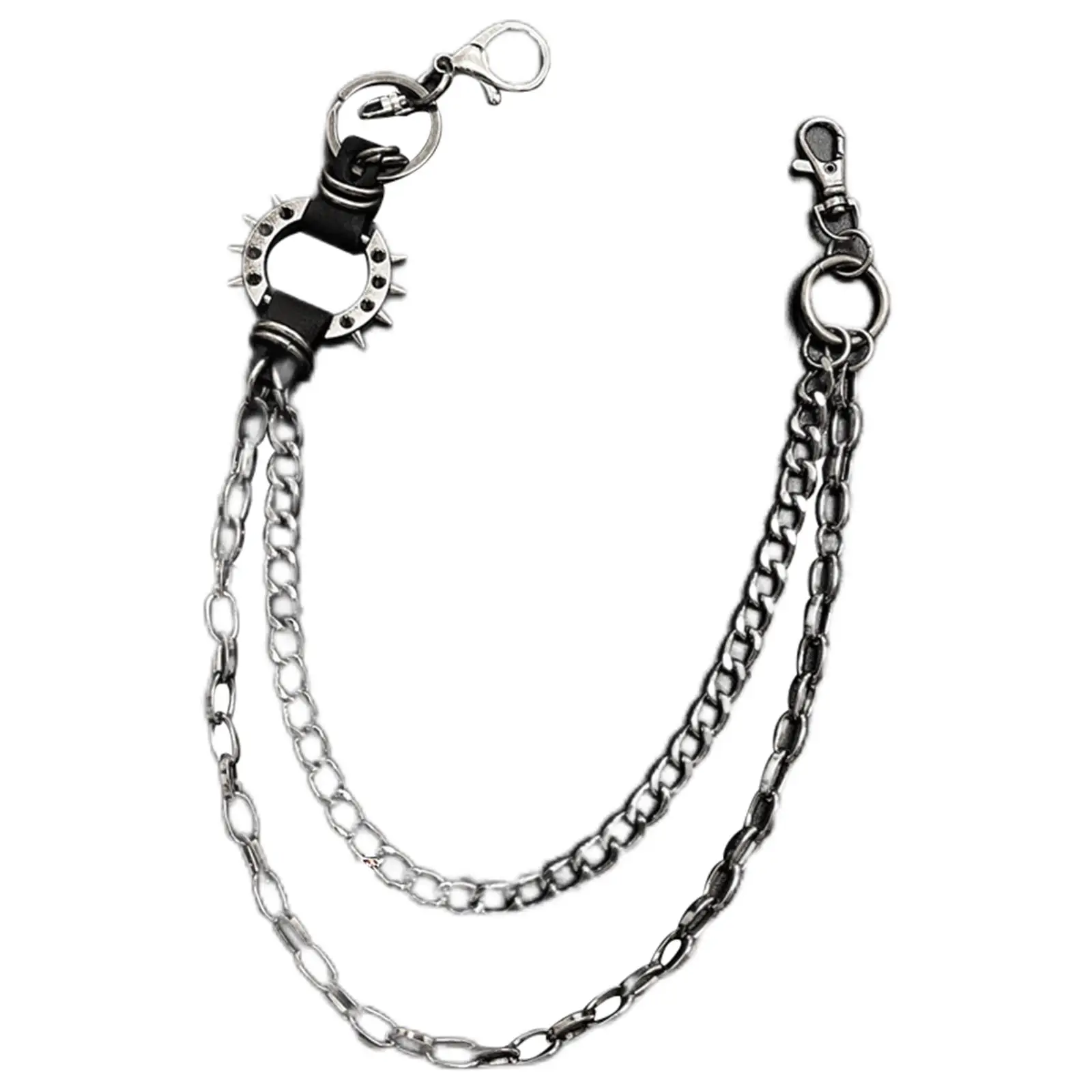 Waist Chain Key Chain, Vintage with Fashion Unisex Punk Style Metal Belt Men Women Trousers Pants Jeans