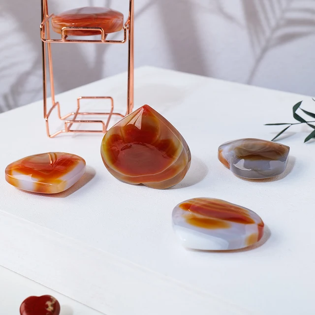 Red Agate Heart Shaped Healing Gemstone - Image 5