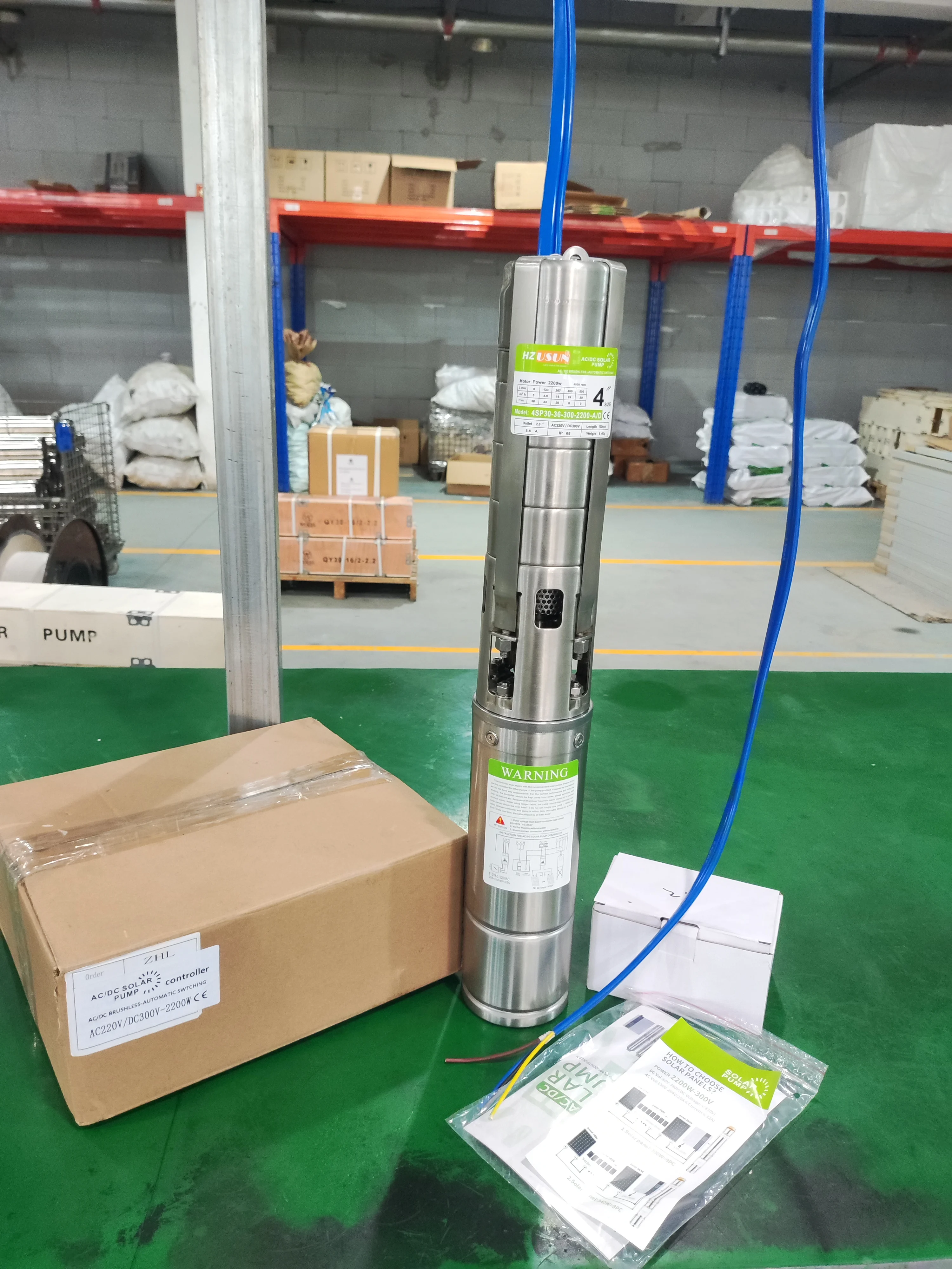 Hybrid Dual Power Solar Motor Agriculture Water Pump Heavy Duty 2 Inch Outlet AC DC Submersible Pump Controller for Irrigation
