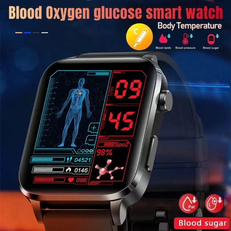 Glucemia Reloj Inteligente Glucómetro, Reloj Medidor Glucosa, Reloj Medidor  de Glucosa en Sangre sin Pinchazos, Rastreador De Fitness con Responder Y  Hacer Llamadas Ritmo Cardiaco Oxígeno De Sangre ( : :  Electrónicos