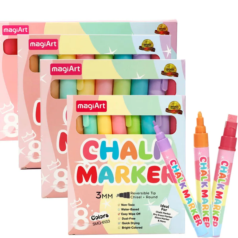 Dust Free Erasable Liquid Chalk Markers for Glass