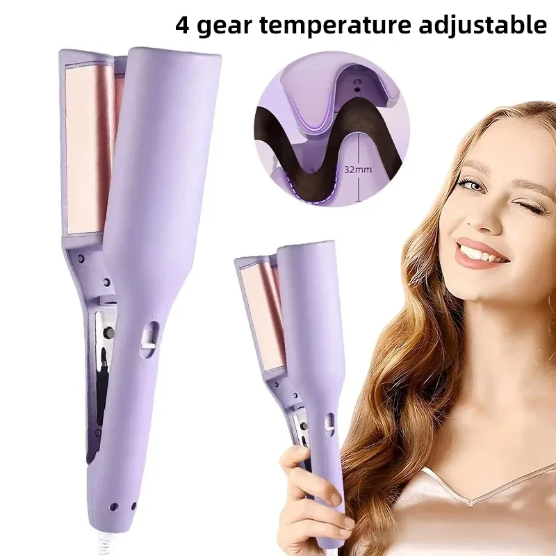 Temperature adjustable 32 mm hair curler Hair curler Tool Egg Roll Long-lasting Set Fast heated deep wave electric hair curler 2