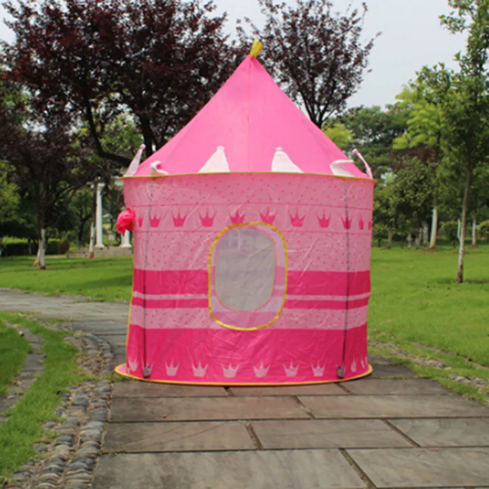 Toy tent infant toddler folding portable castle kids pink blue play house camping birthday Christmas outdoor gifts