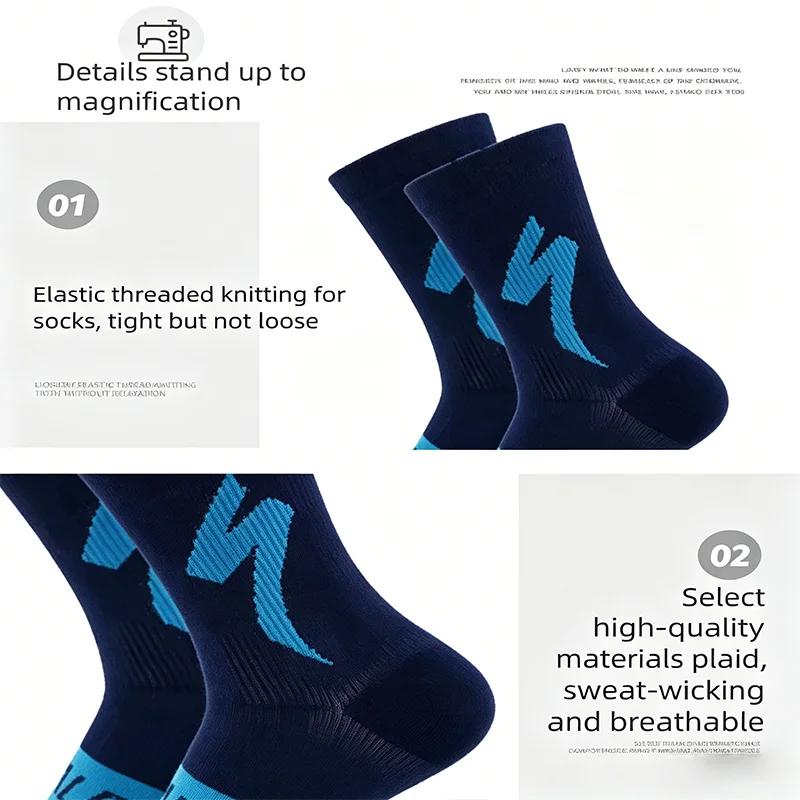 WRELS 1/2/3 Pairs Running Athletic Socks 3