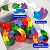 Montessori Children's Wooden Puzzle Toy 26 English Alphabet Number Animal Shape Cognition Educational Toys for Boys Girls Gift 3