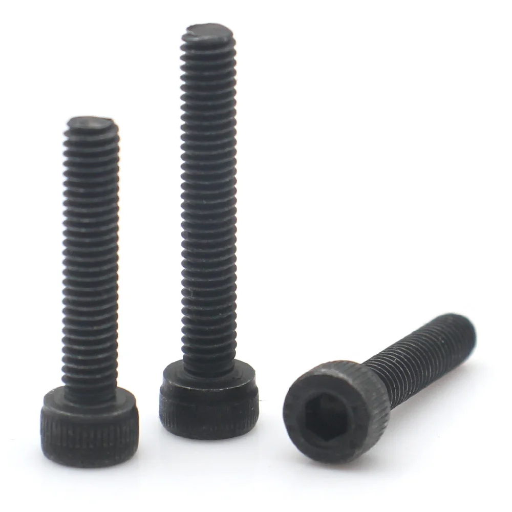 Hex Socket Allen Head Bolts Cylinder Cup Point Screws M2 M2.5 M3 M4 M5 M6 M8 M10 M12 Grade 12.9 Carbon Steel Full Thread 50-2pcs hexagon socket screw hex socket cap screw