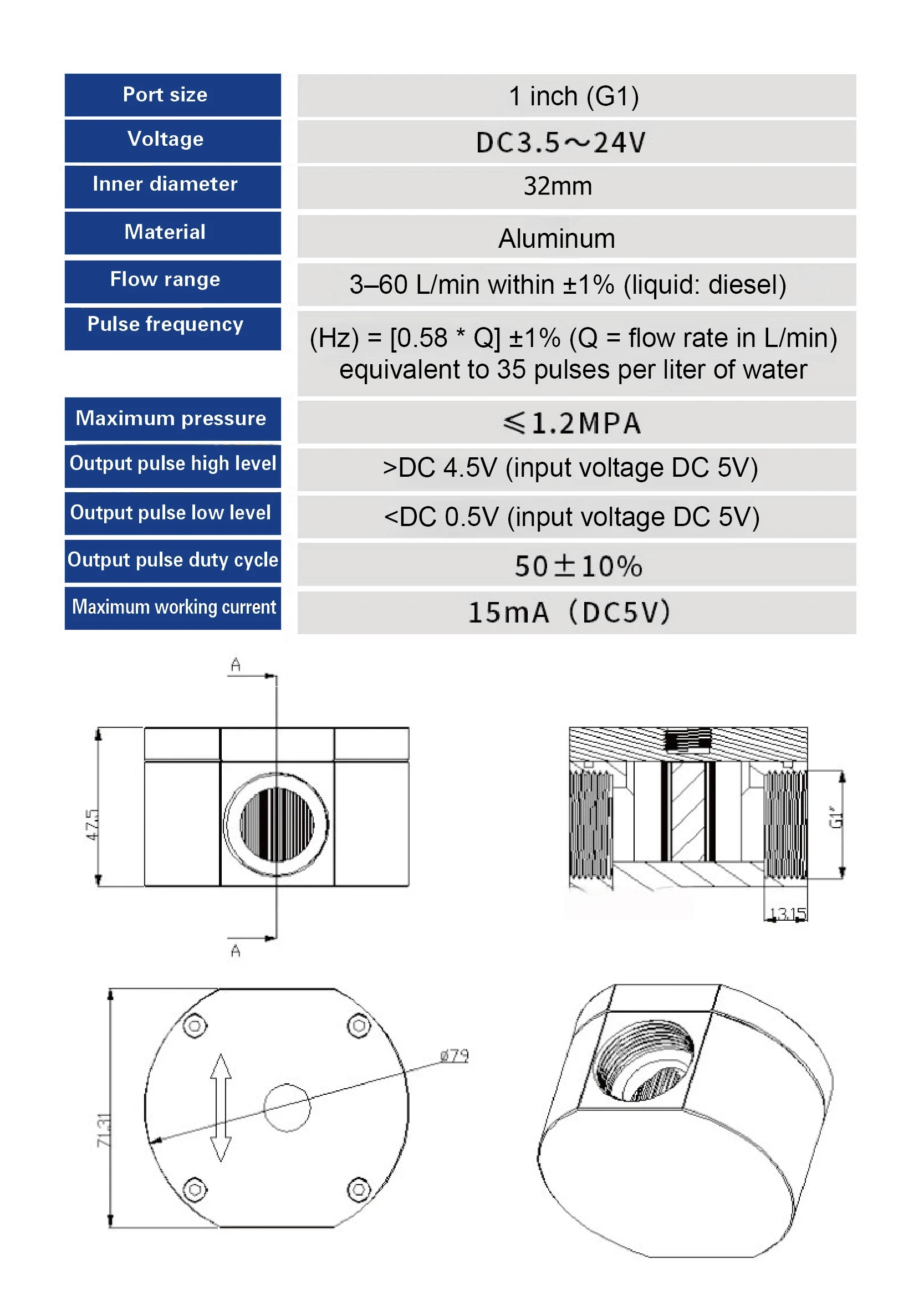 High Precision Oval Gear Flow Meter Aluminum Alloy Hall Flowmeter Liquid Flow Se
