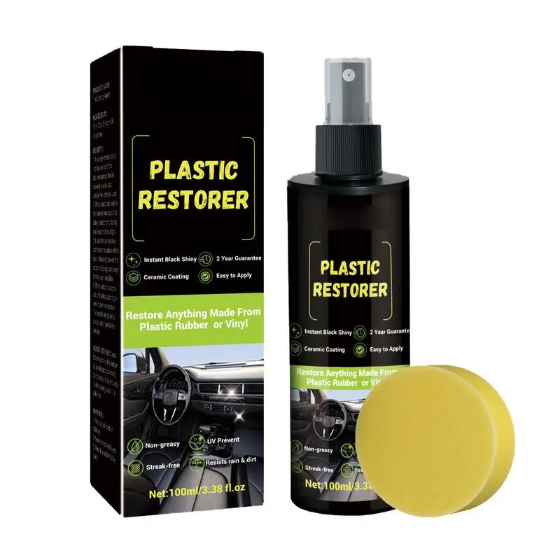 Restorer Per Finiture Per Auto 100Ml Trim Spray Restorer Qucik Idrofobo Agente Di Rivestimento Rivitalizzante Per Esterni E Interni