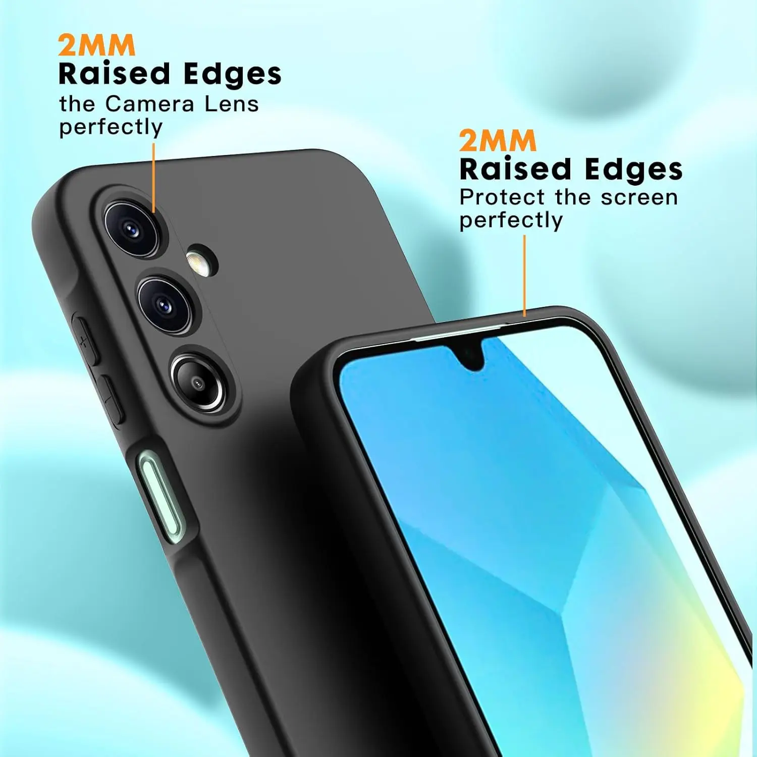Shockproof Ultra-Thin Black Silicone Soft Case - Durable Silica Gel Back Cover