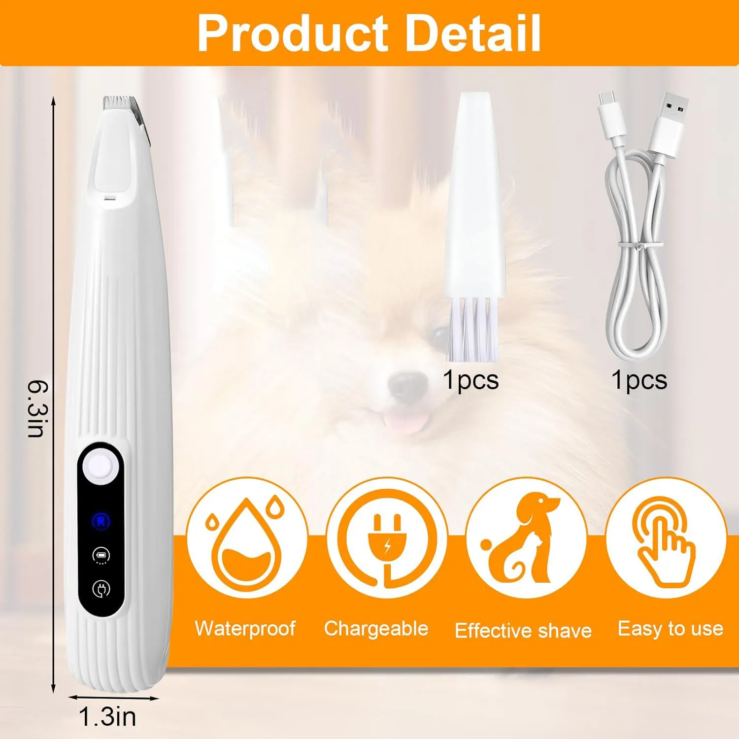 Pet Foot Shaver Cat Shaving Electric Pusher Dog Trimming Foot Hair Shaving Electric Pusher For Dog Grooming Kit