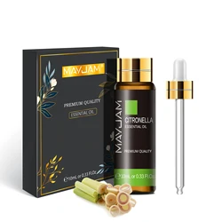 Aromatic Essential Oil Blend for Diffusers - Pure Plant Extracts with Mint, Lavender, Tea Tree, Rose, Vanilla, Sandalwood, and Jasmine (Citronella)