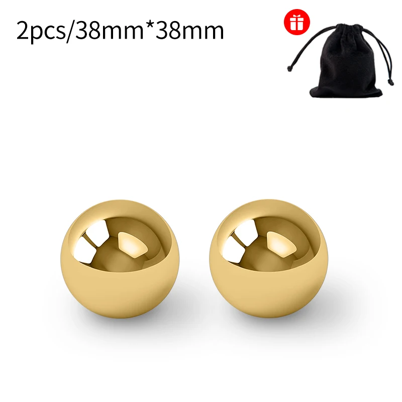 2pcs 38mm gold