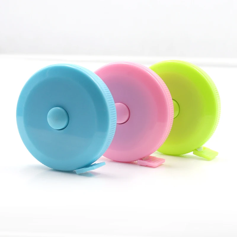 Pocket Plastic Round Tape Measure Tapeline Tape Measure Ruler Sewing Tool Mini 1.5m Gadget Ruler Band tape measure measuring tape measuring ruler
