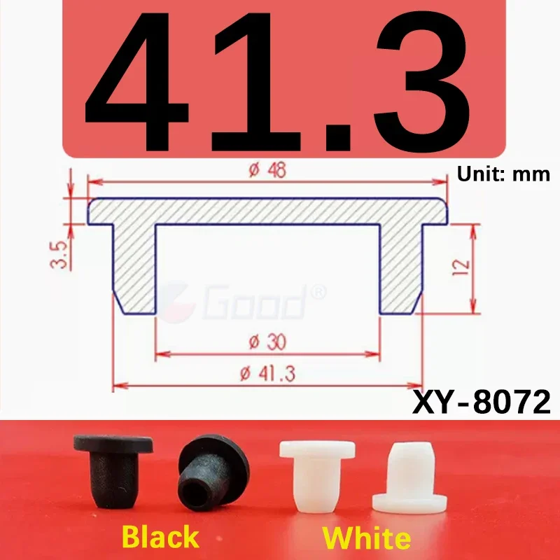Black Silicone Rubber Hollow Stopper Plug | Sealing Caps & Dust Protectors