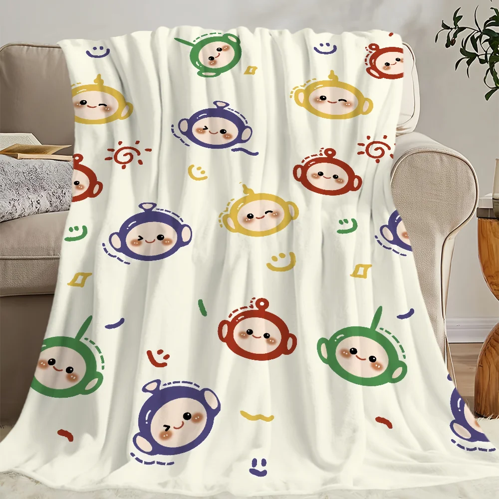 Warm Soft Plush Nap Blankets Sofa cute rug for Living Room Office Bed Cartoon Home Travel Kid Birthday The-T-TeletubbieS Gifts 5