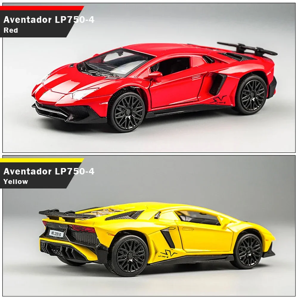1:32 Lamborghini Aventador LP750-4 LP770-4 Metal Diecast Alloy Kids Toy Cars Models Trucks For Boys Toys Vehicles Collection 6