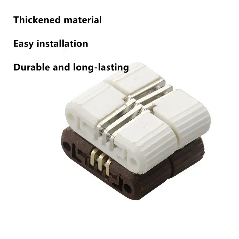 New 4Pcs Hidden-Hinges Plastic Iron Invisible Folding Door Cross Hinge Plastic Concealed Hinge Furniture Hardware Replacement