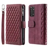 Double Layer Zipper Wallet Case for Redmi Note 12 11 10 9 8 7 Redmi 10 10C 10A 9C 9A 9T 9 Lozenge Cover for Xiaomi Poco X5 Pro 2