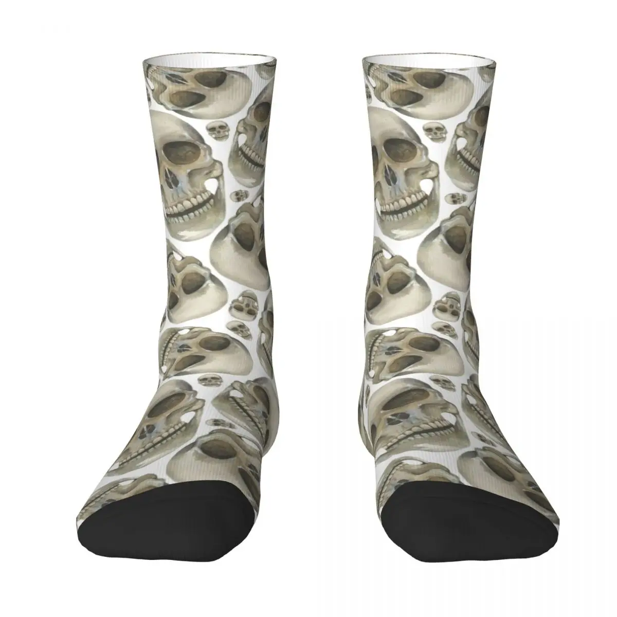 

White Terror Skull Sock Socks Men Women Polyester Stockings Customizable Funny