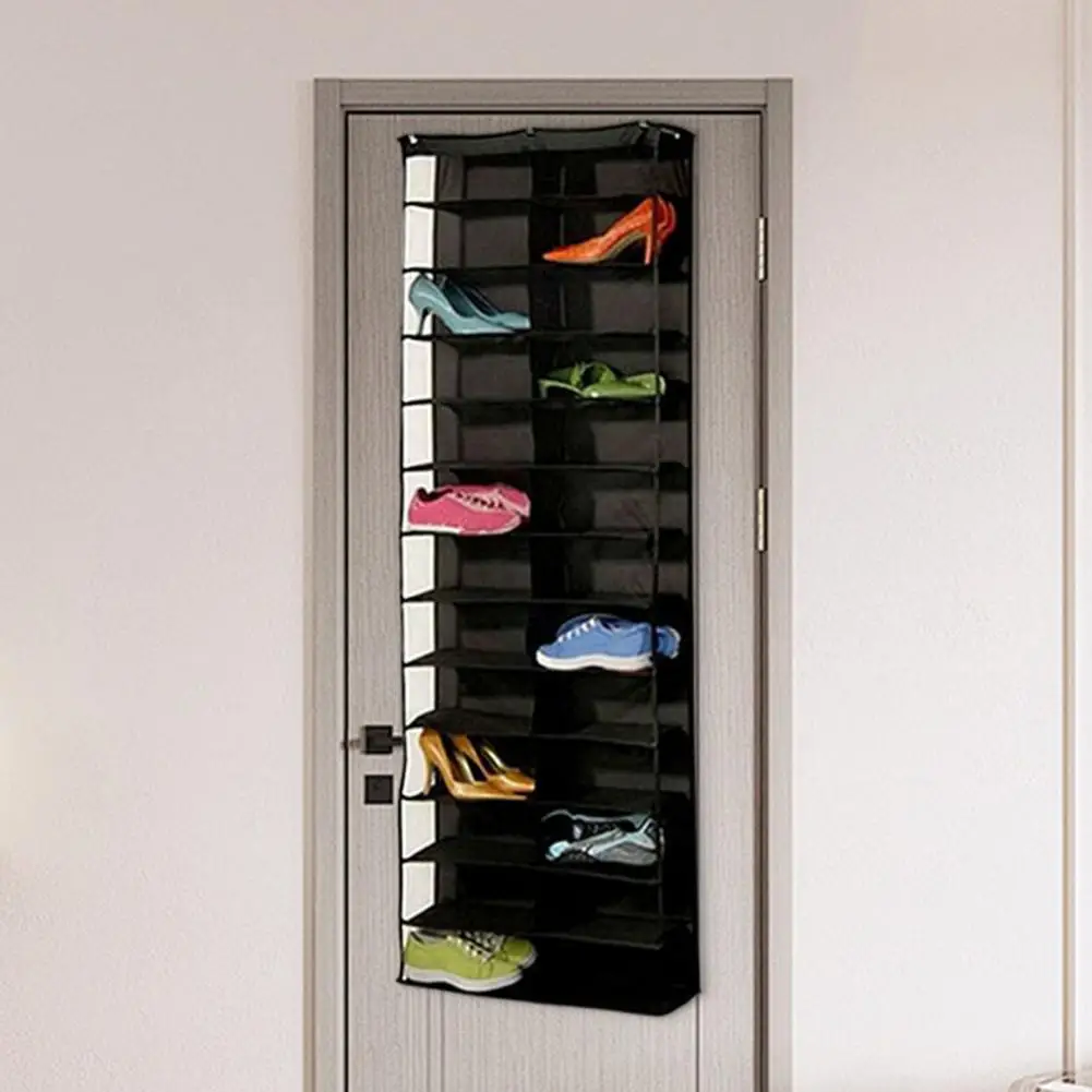 160cm Over The Door Shoe Rack Hanging Shoe Organizer With 26 Large Pockets Over-the-Door Storage Bag For Closet Door Dormitory