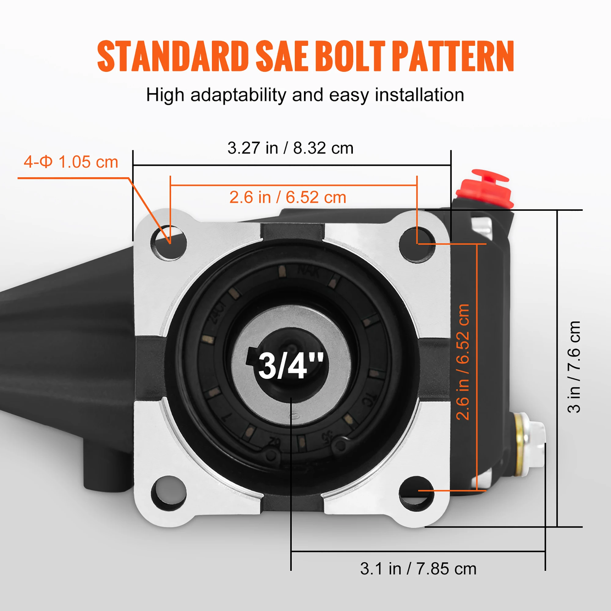 SucceBuy Pressure Washer Pump 3GPM / 4 GPM Shaft Horizontal Triplex Plunger Replacement Power Pumps Kit Compatible with Simpson