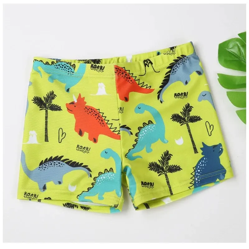 Swim trunks Summer Boys Flat Corner Polyester Medium Children Cartoon Beach Hot Spring Little Boys Water Park Swim Trunks