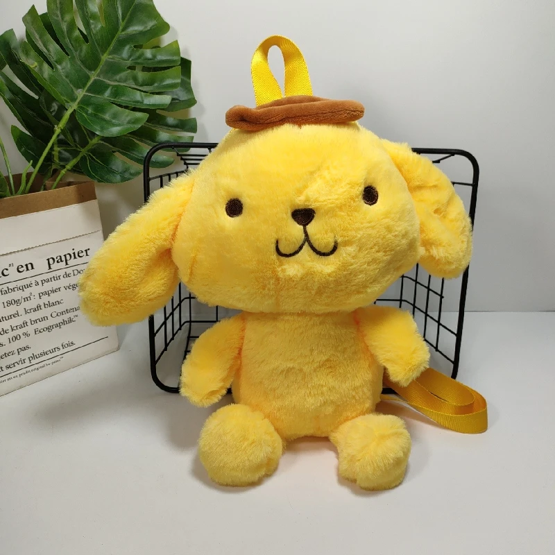 

Новый аниме Sanrio Kawaii Pom Purin девочка плюшевая игрушка Детский рюкзак мультфильм милые мягкие плюшевые куклы сумка рождественские подарки
