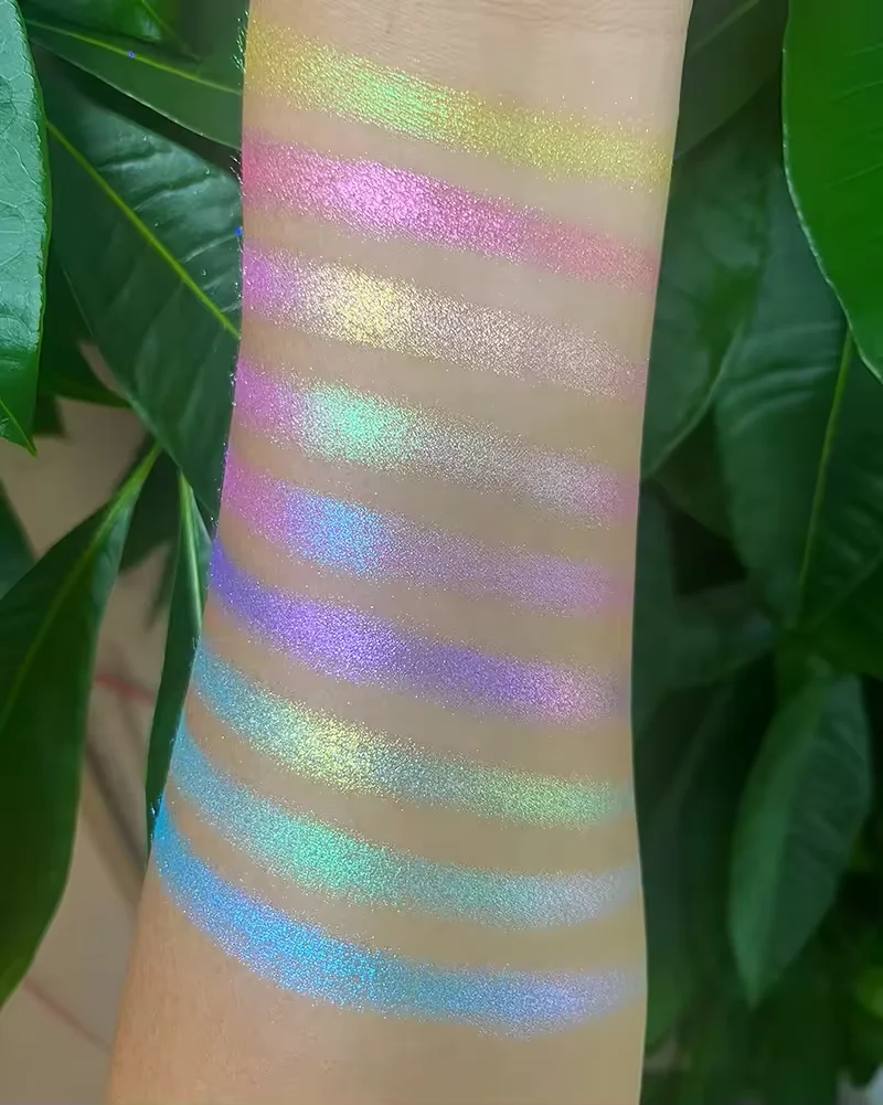 Multi-chrome 9 color eyeshadow palette Perfect Color Shifting High Pigment duochrome multichrome High-end