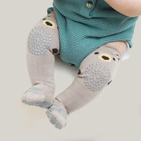 Summer Baby Knee Pads Socks Newborn Infant Cartoon Animal Anti Slip Knee High Long Socks Toddler Crawling Safety Floor Socks 1
