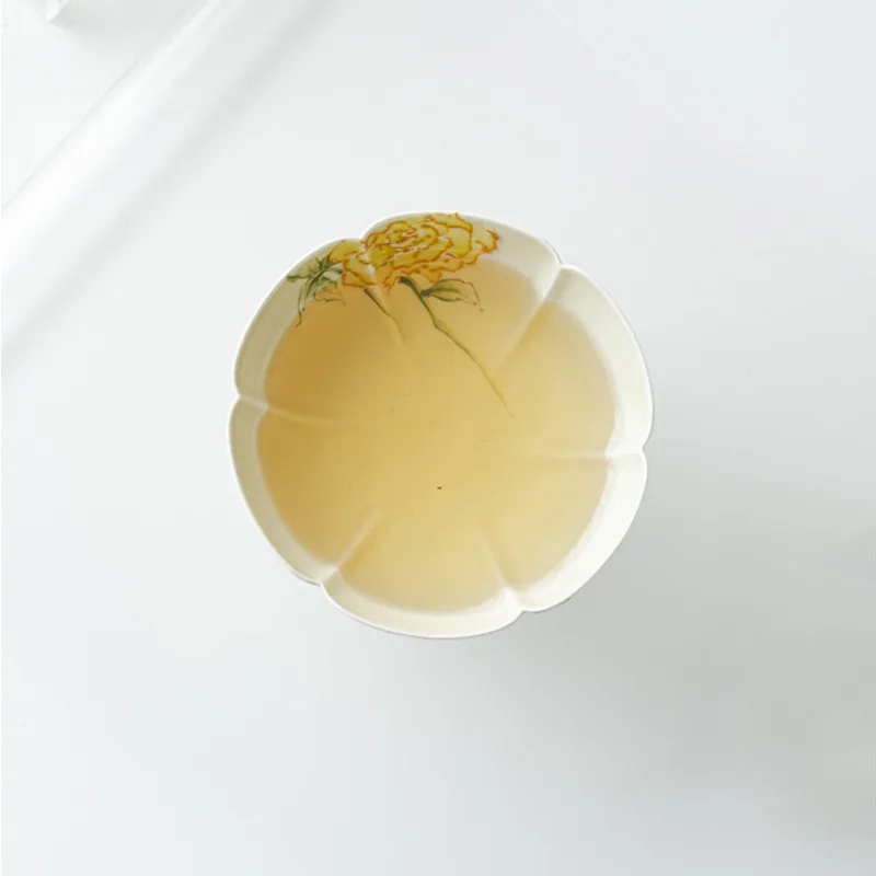 장미 꽃 입 세라믹 찻잔 가정용 단일 컵 이야기