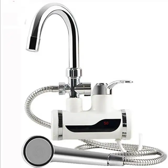 Robinet chauffe-eau sans réservoir 3000W, douche, robinet électrique instantané, chauffage de l'eau chaude pour cuisine et salle de bains 1