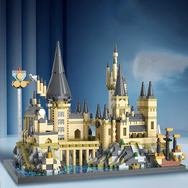 Harry Potter Bausteine Hogwarts Schloss Film Magic World DIY Montage Modell Mini Ziegel Figur Spielzeug für Weihnachten Geschenk