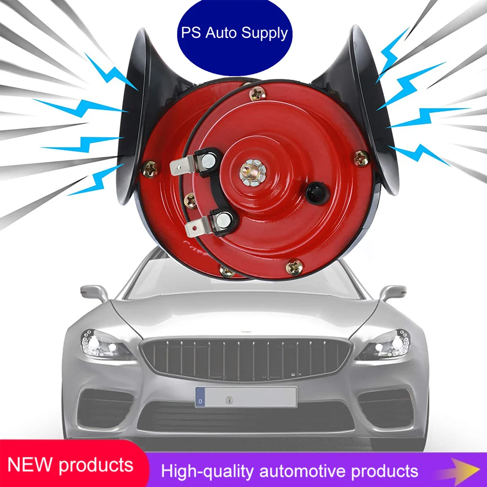 Universal Loud Car Horn 12V/24v Electric Snail Train Horn Waterproof Air 2pcs car air horn,car siren horn,motorcycle horn,train horn,waterproof horn,midrange horn