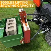 3 Point Quick Hitch fits Cat 1 with 2" Receiver, 3000lbs, Orange 2