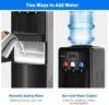 1 Water Dispenser with Built-in Ice Maker, Top Loading Water Cooler Dispenser for 3-5 Gallon Bottle with a Scoop, 3 Temps, Child 5