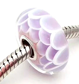 

PJG88 100% S925 Sterling Silver Beads Murano GlassBeads Fit European Charms Bracelet DIY Jewelry LampWork Handmade