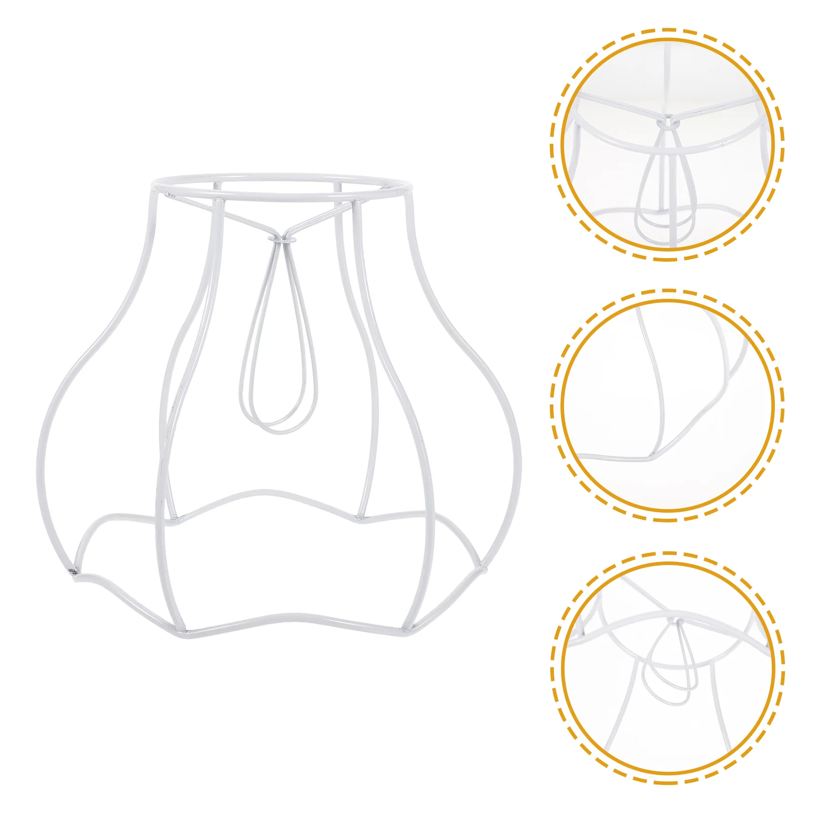 

Wire Light Covers Frame Clip Lampshade Frame Scallop Diy Dome Light Bulb Guard Shade Cover Accessory Bedroom Living Room
