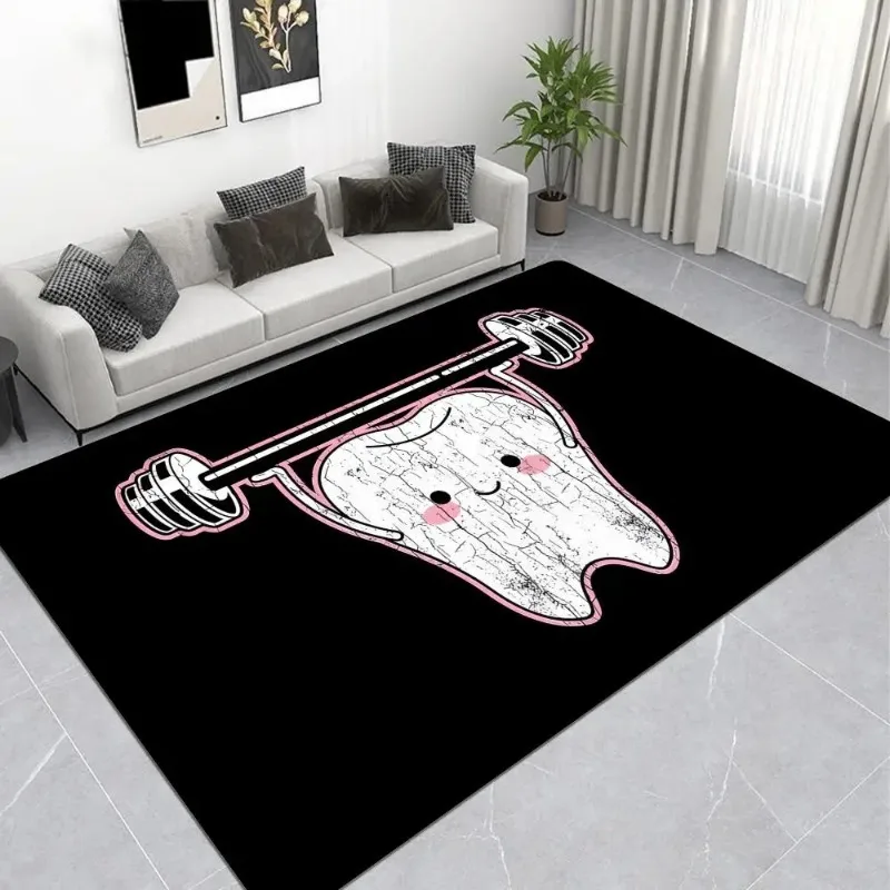The Dentist Tooth Floor Mat Entrance Door Mat Nordic Style Bedroom Living Room Doormat Home Balcony Anti-Slip Modern Home Decor 3