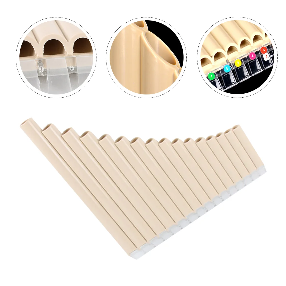 

1 Set Beginner Row Flute Portable Panpipes Pan Flute Children Musical Instrument (Beige)