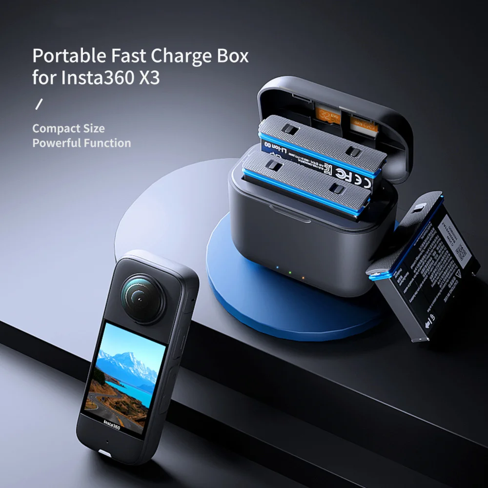 

For Insta360 X3 Battery Fast Charging Charging Case 360 Storage 360X3 Accessories