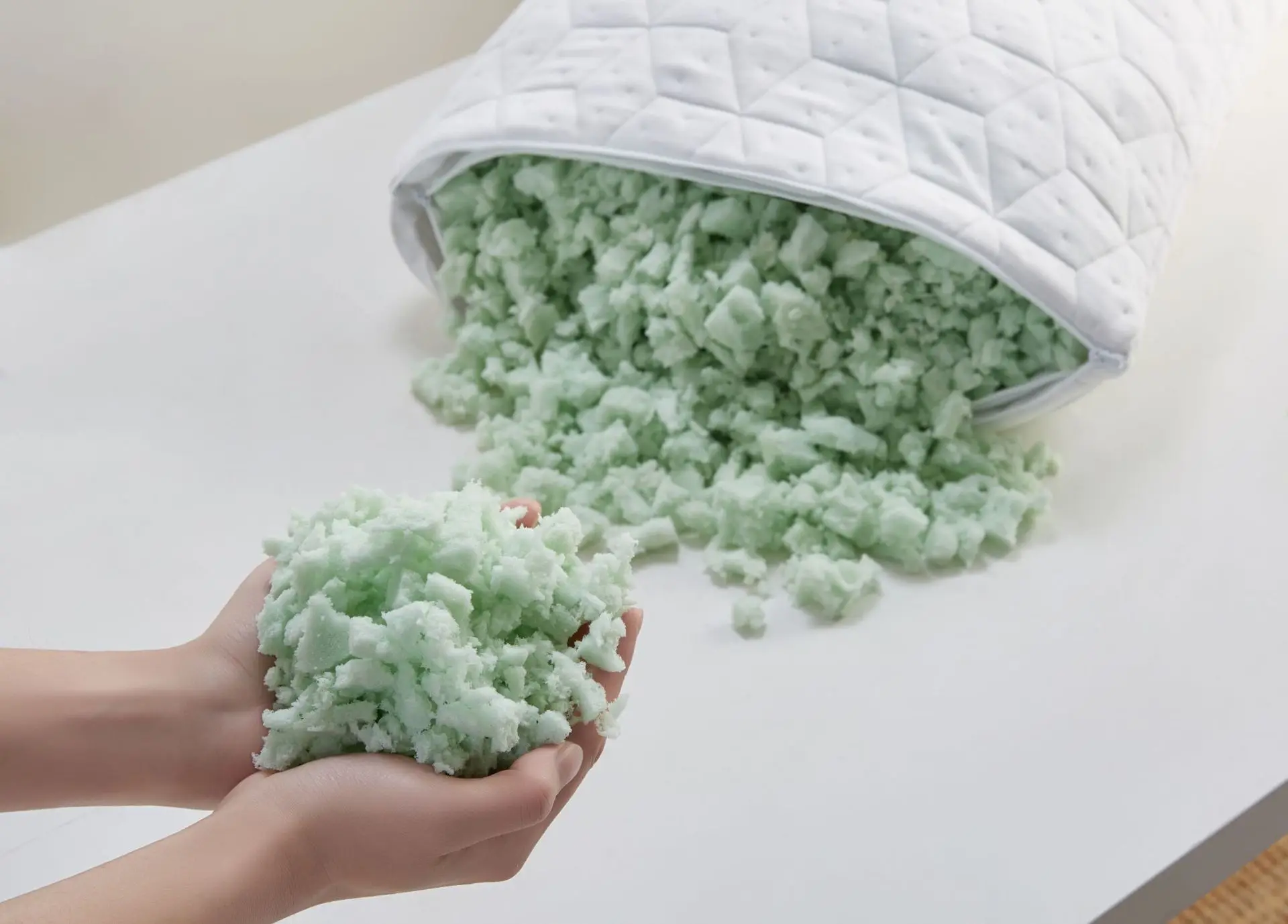 Cuscino Memory Foam Per Viaggi - Compressibile E Rinfrescante (Bianco) - Foto 3