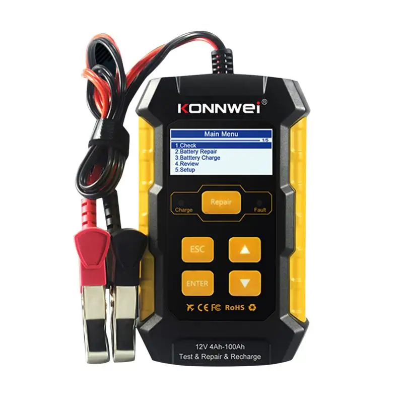 

Battery Tester 12V 12V Battery Tester Car Tester Digital Auto Alternator Tester With LCD Display Charging System Analyzer For