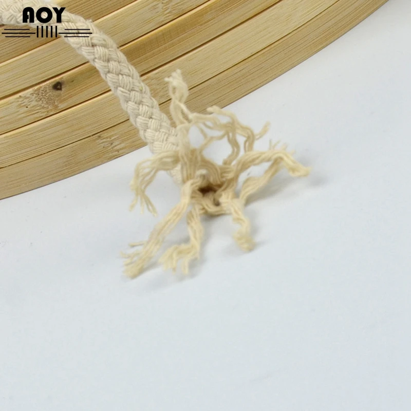 5mm Cotton Rope Craft Decorative Twisted Round Cord for DIY Sewing Handmade Home Textile Decoration Lanyard Thread Cords cotton rope